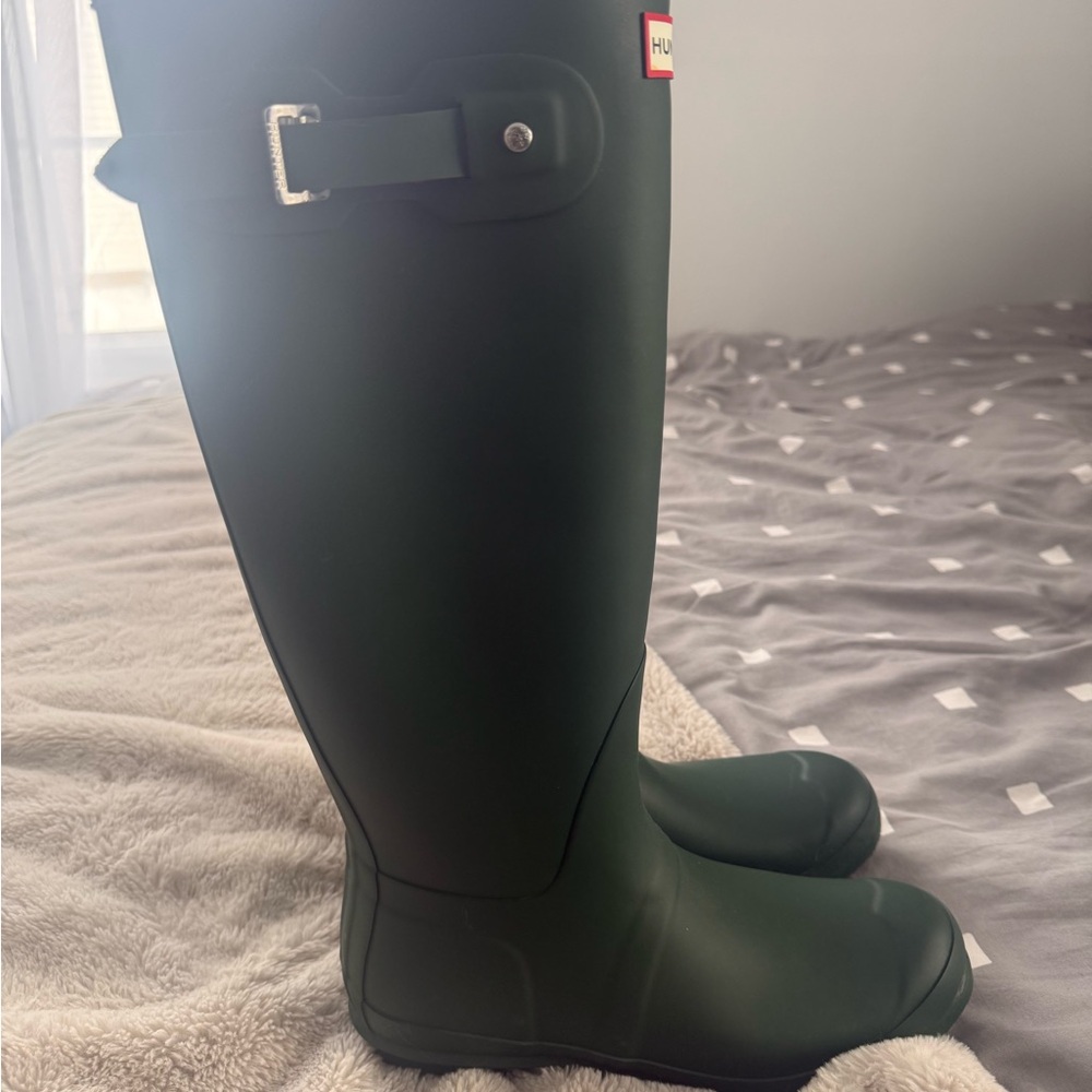 Hunter Dark Green Waterproof Boots